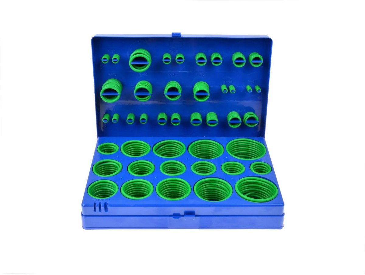 Geko Gummi-O-Ring-Set – 419 Teile – 32 Größen – inklusive Aufbewahrungsbox