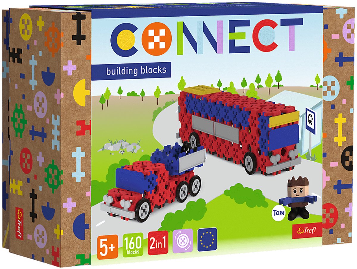Trefl-Bausteine Connect M Bus Pick-up FSC Mix 70 % Spielzeug.