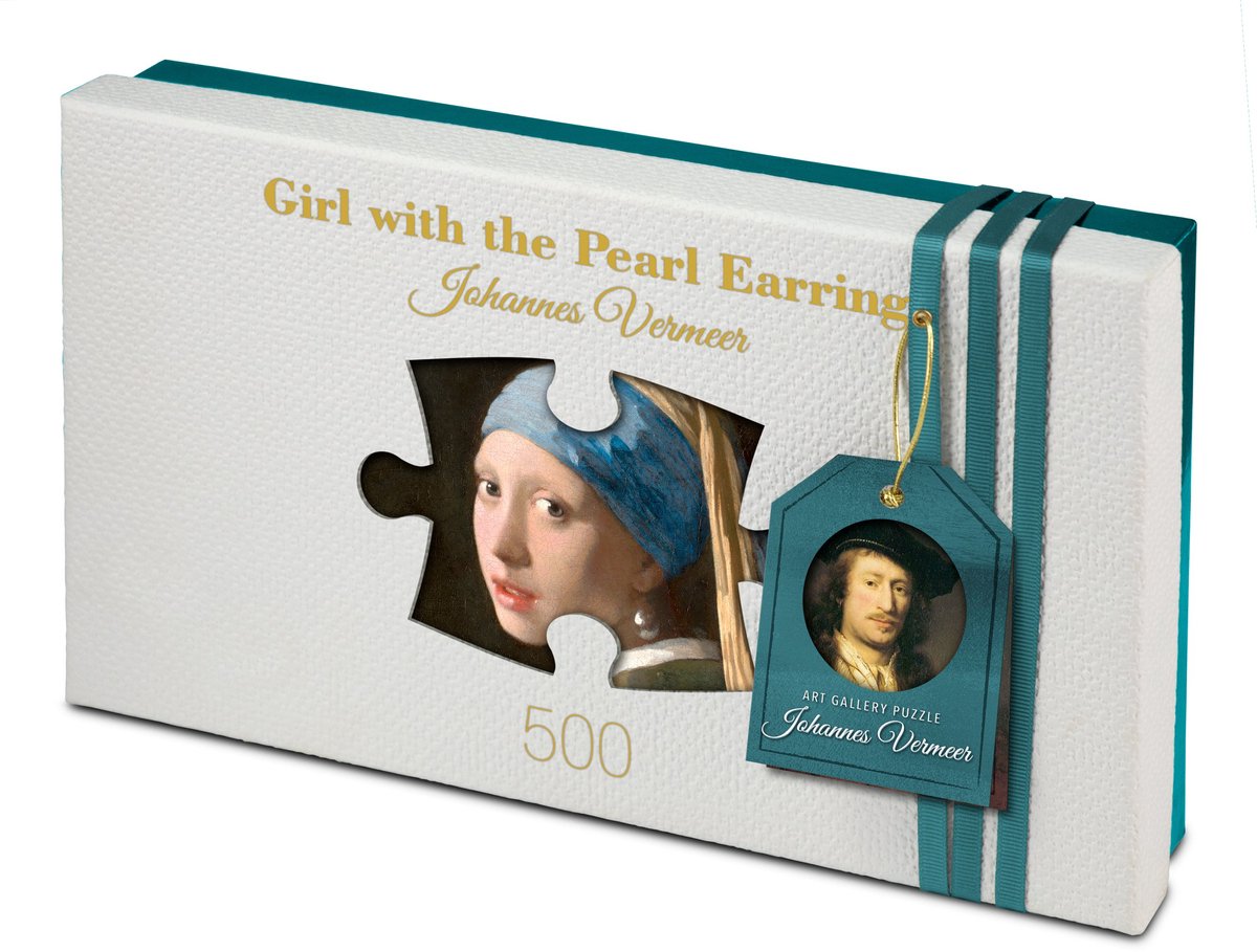 Tucker's fun factory art gallery - meisje met de parel girl with the pearl earring - johannes vermeer - legpuzzels 500 stukjes