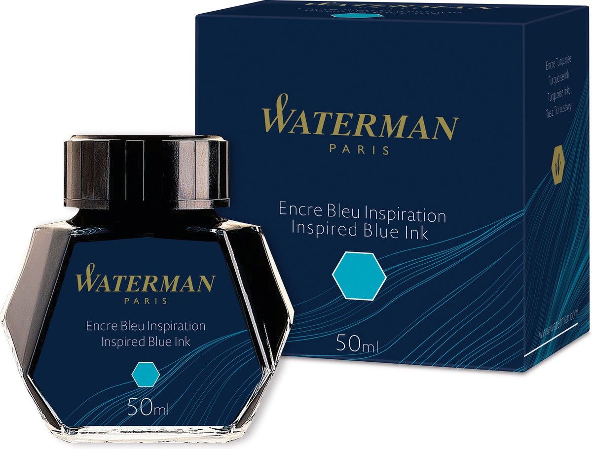 Waterman Füllfederhaltertinte | leuchtendes Blau | 50-ml-Flasche