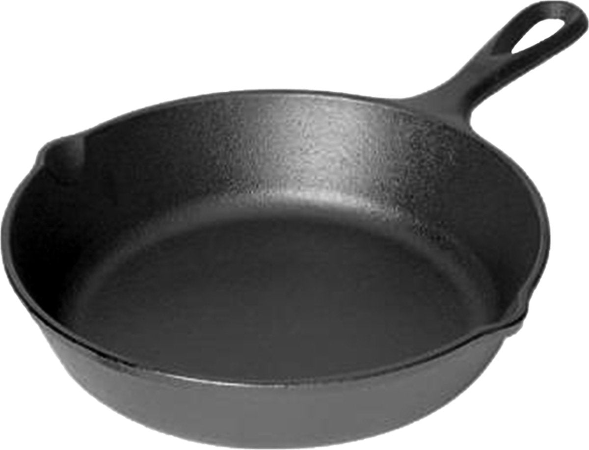 Grill guru large cast iron fry pan - 26 cm - skillet - gietijzeren pan