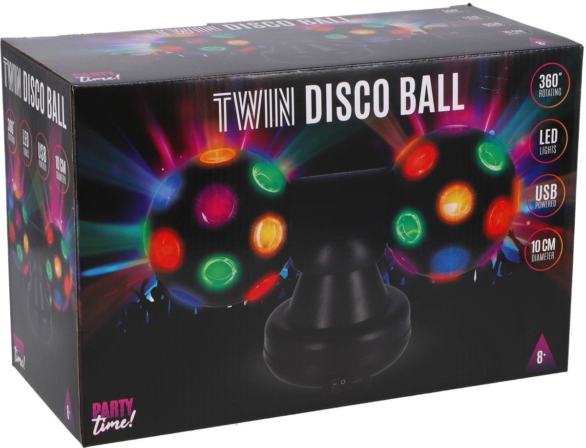 Partyzeit! Party Time Twin Discokugel 10 cm