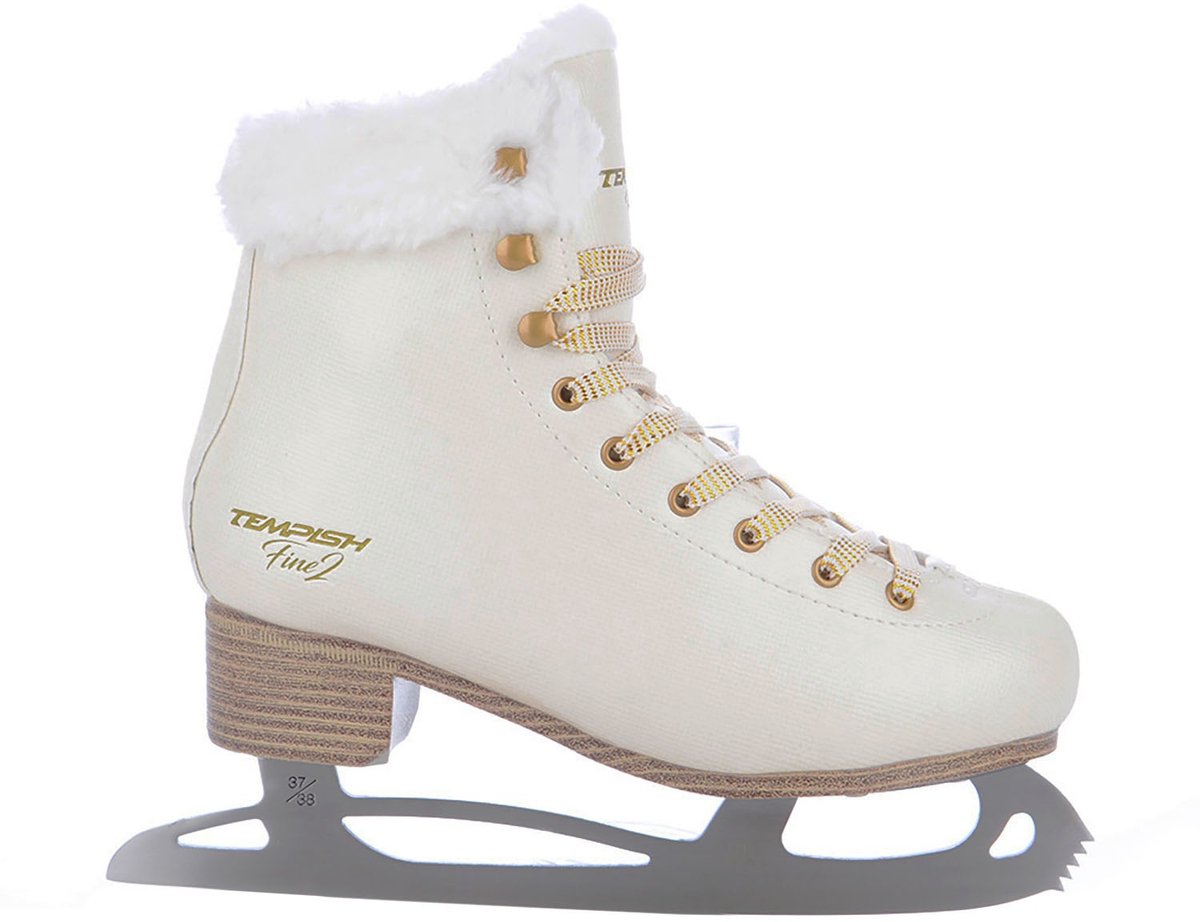 Tempish – Fine II – Eiskunstlauf-Schlittschuhe – Eislaufen Damen – Beige – verstärkte Knöchelstütze aus Premium-Kunstleder – Größe EU 39