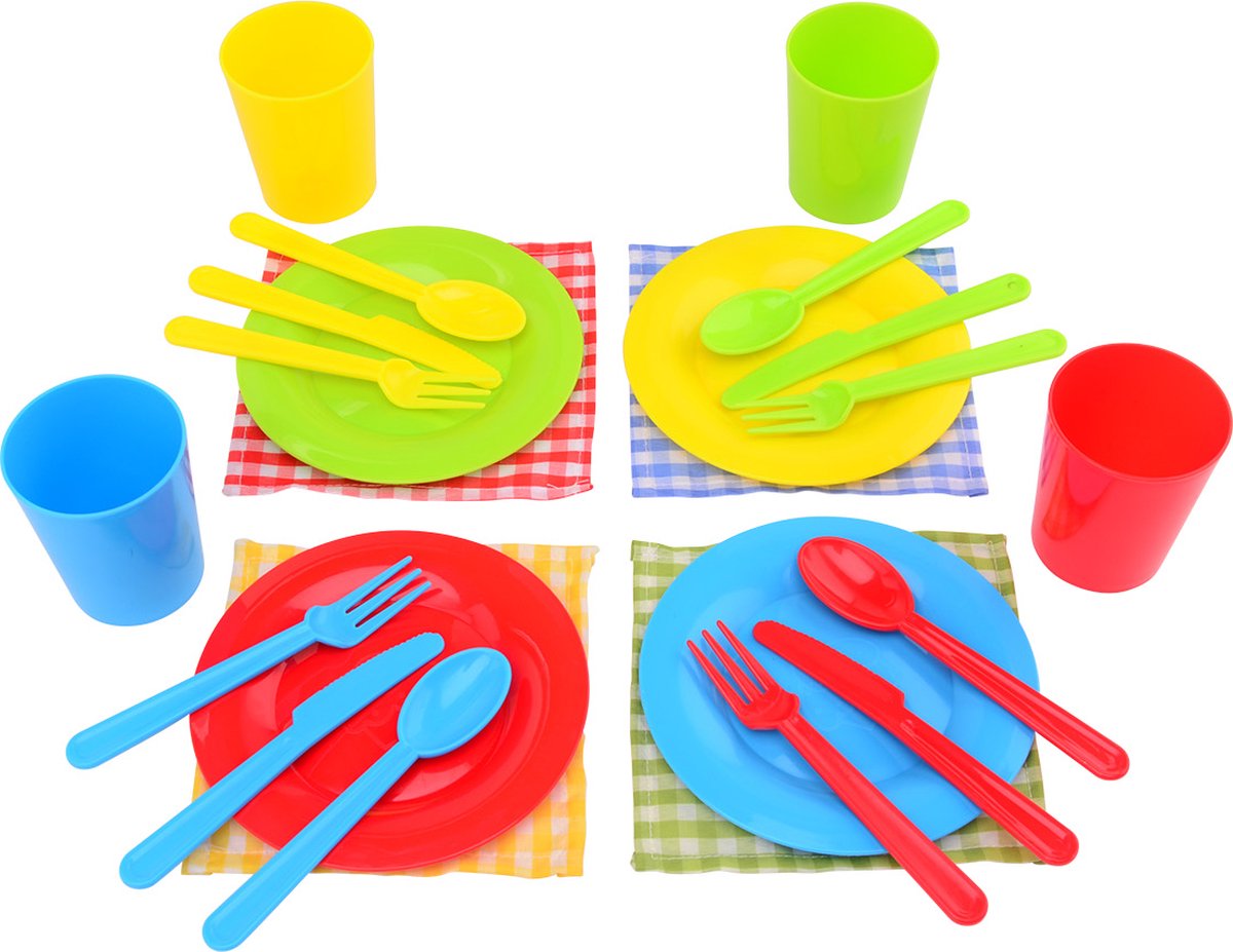 Johntoy Picknick-Spielzeugset Kunststoff 24-teilig für Kinder.