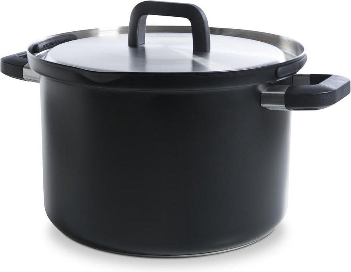 Bk Flow Cool schwarzer Suppentopf aus Edelstahl ø24 cm