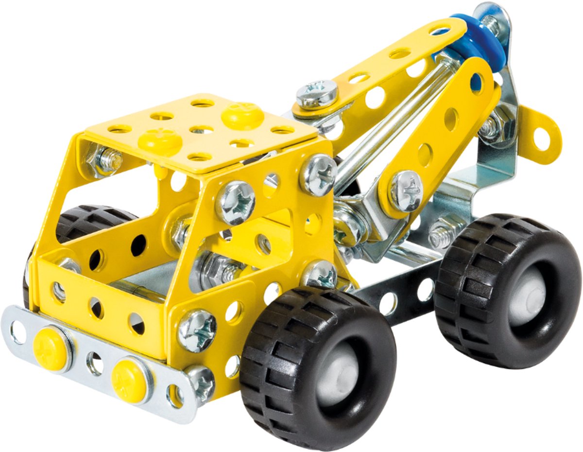 Eitech® Baukasten – Mini-Betonmischer-Baukasten – 112-teilig – Metallbaukasten mit Werkzeug – Konstruktionsspielzeug – ab 6 Jahren
