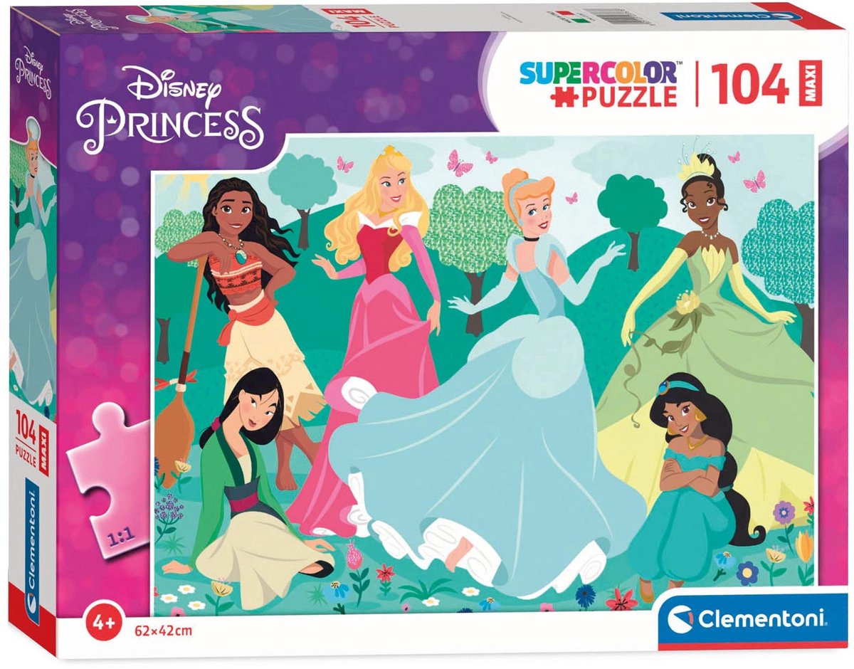 Clementoni Maxi-Puzzle Disney Prinzessin, 104 Teile.