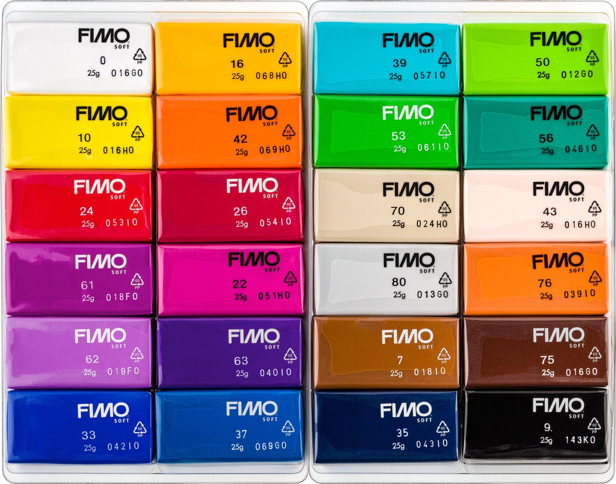 Fimo® soft, Standardfarben, 24x25 gr 1 Karton