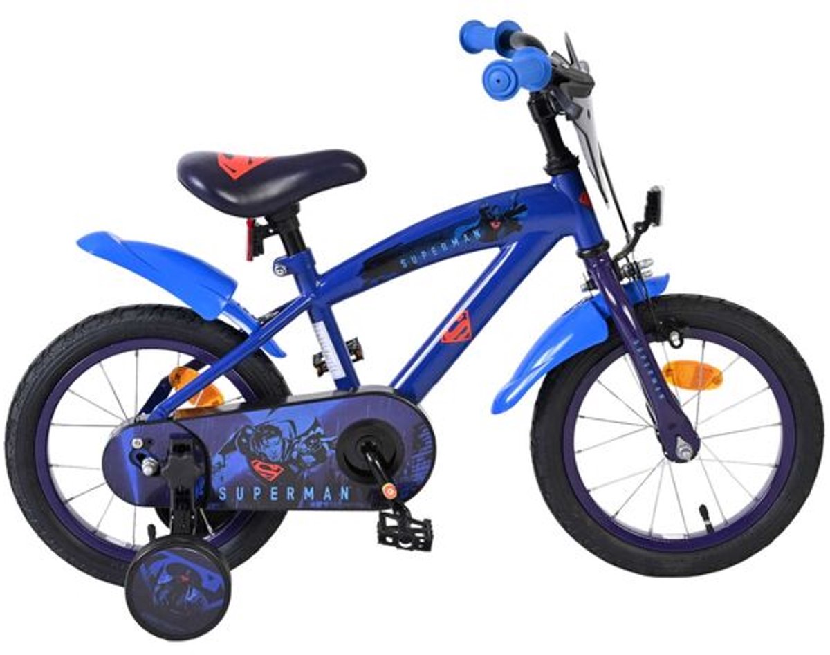 Superman Kinderfahrrad - Jungen - 14 Zoll - Blau