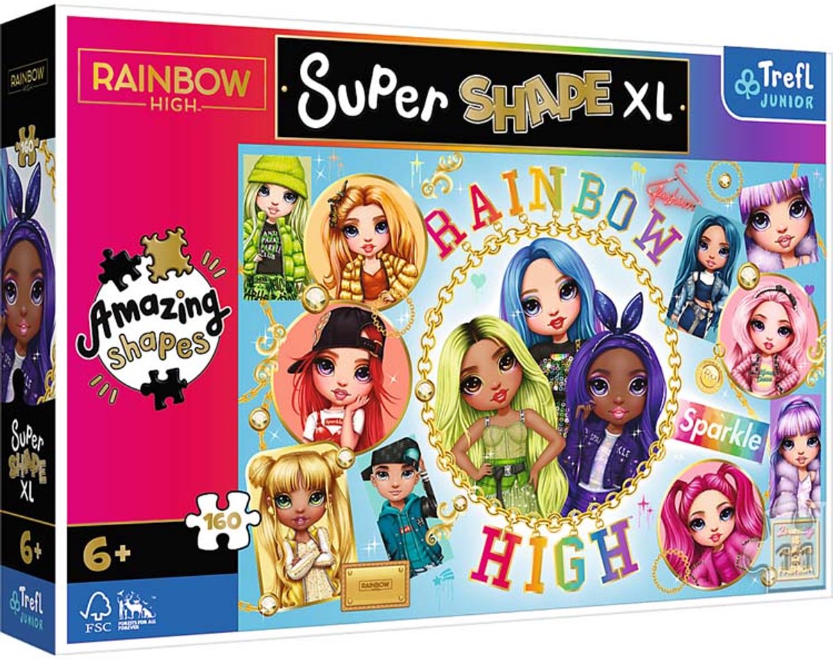 Trefl Puzzle Regenbogen hoch 160xl - buntes Puzzle aus FSC-Karton.