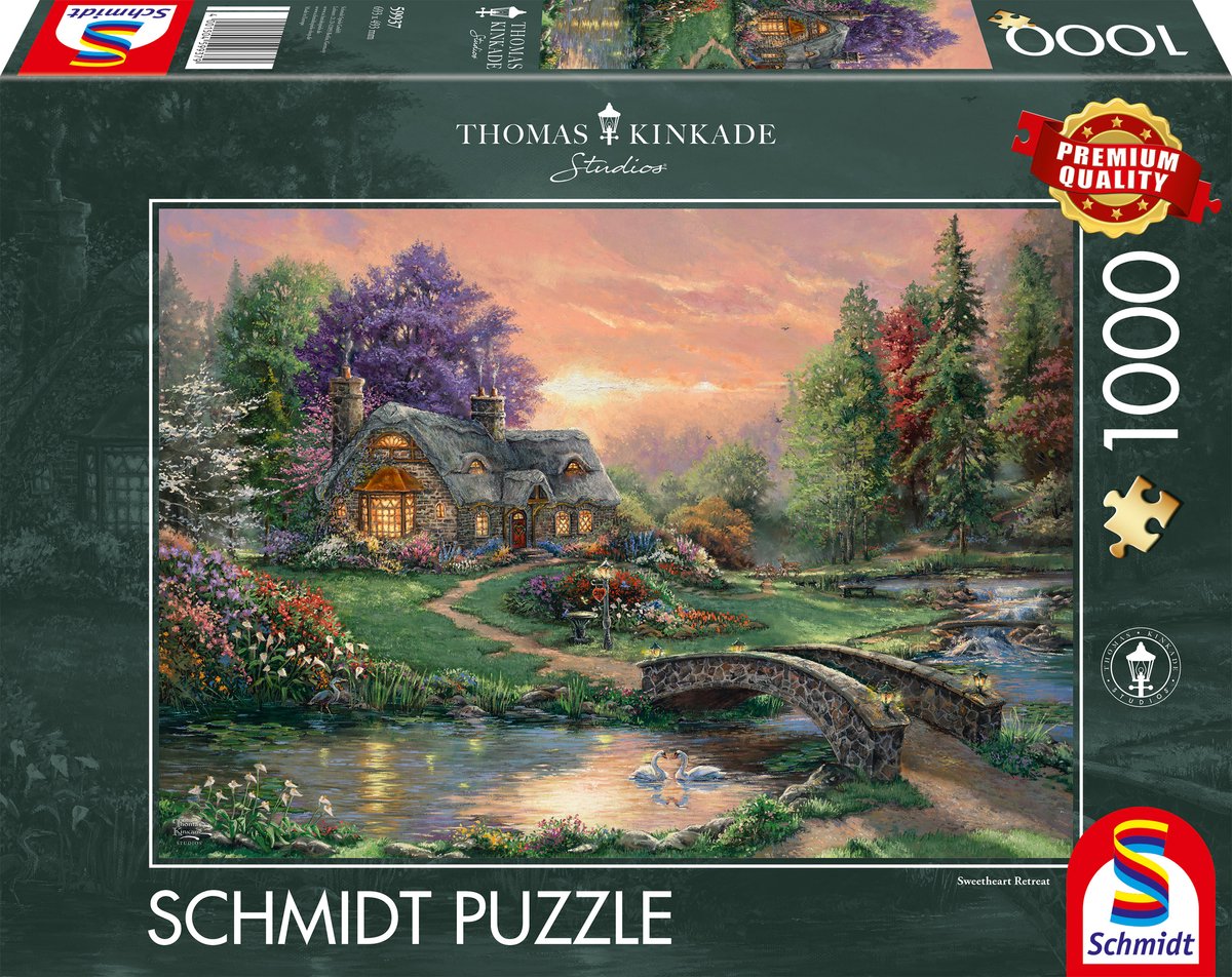 Schmidt – Puzzle – Sweetheart Retreat – Thomas Kinkade Studios – 1000 Teile – Erwachsene – ab 12 Jahren