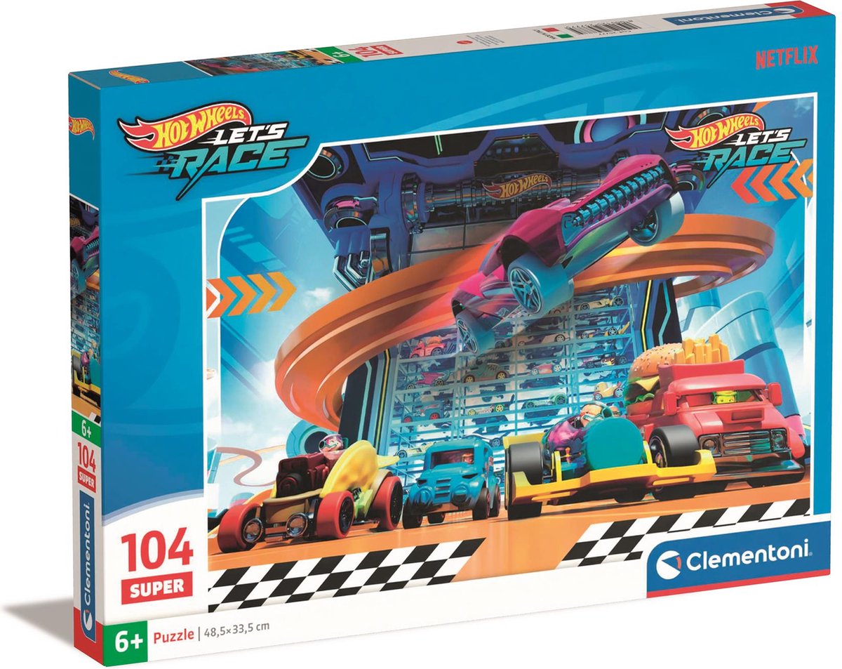 Clementoni Jigsaw Puzzle Super Color Hot Wheels II, 104st.