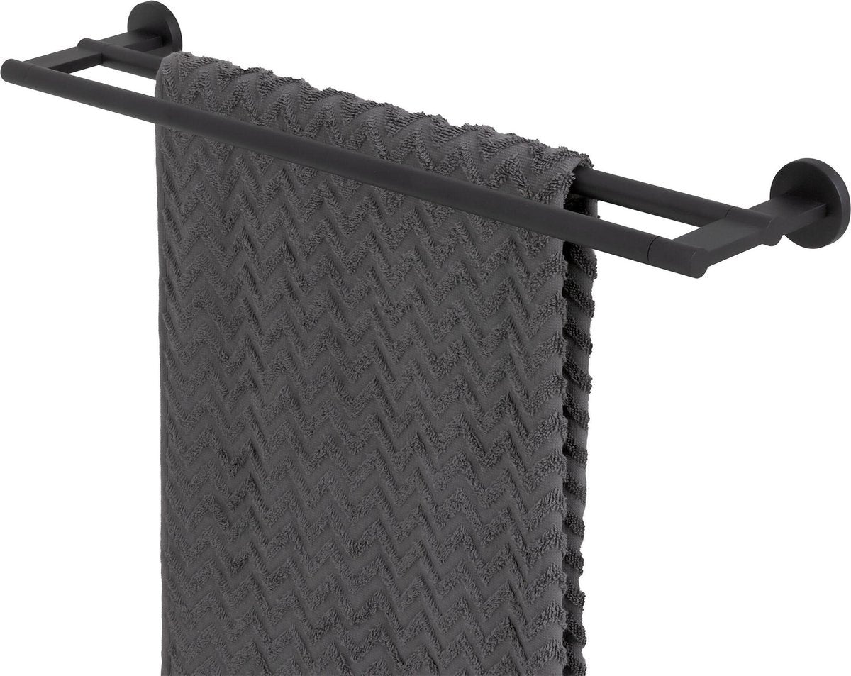 Tiger Noon Handtuchhalter doppelt – schwarz