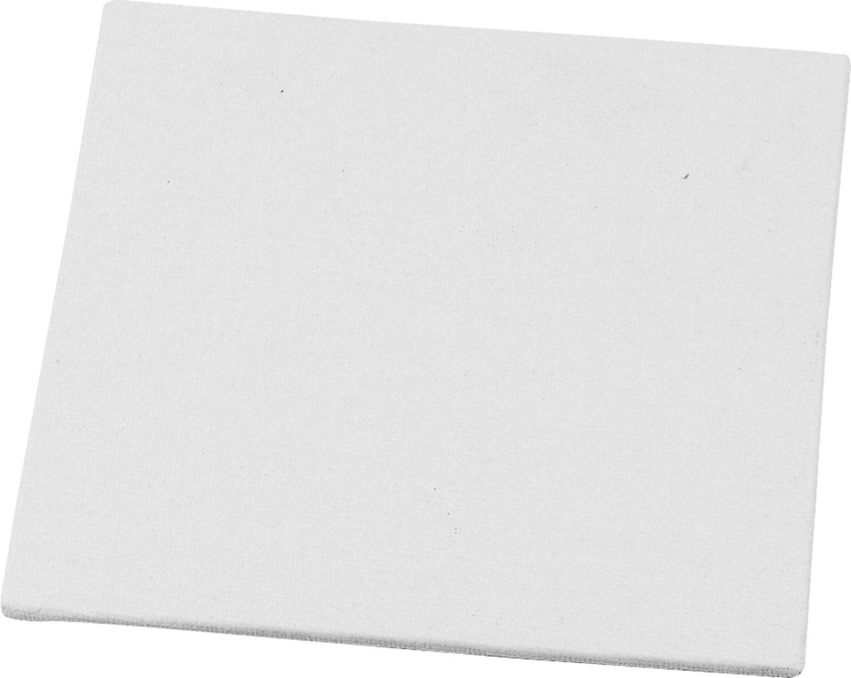 Creativ Company Leinwandpaneel, Größe 12,4 x 12,4 cm, Stärke 3 mm, 280 g, weiß, 1 Stück