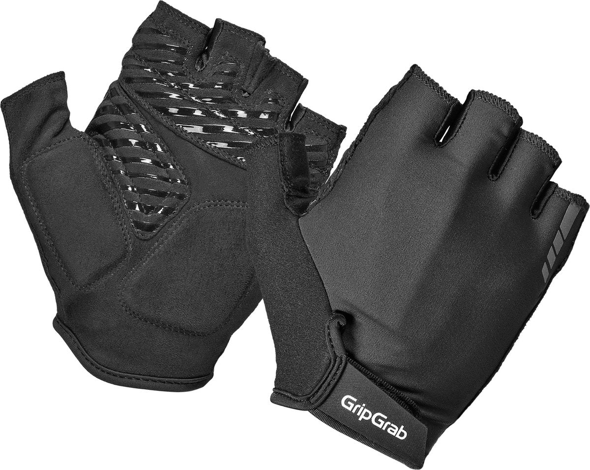 Gripgrab – Proride RC Max Kurzfinger-Sommer-Fahrradhandschuhe mit Polsterung – Schwarz – Herren – Größe XS