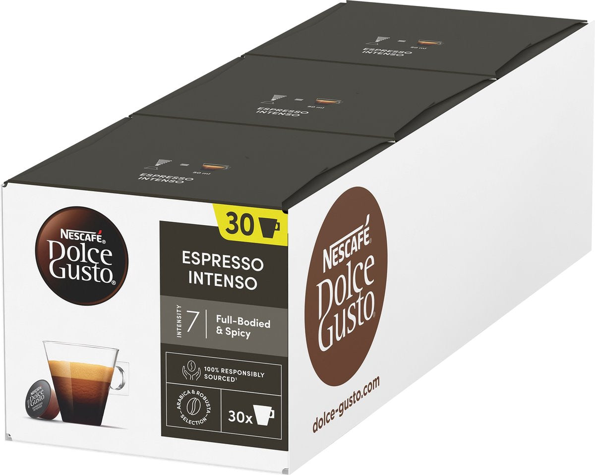 Nescafé Dolce Gusto Kapseln Espresso Intenso – 90 Kaffeetassen für 90 Tassen Kaffee