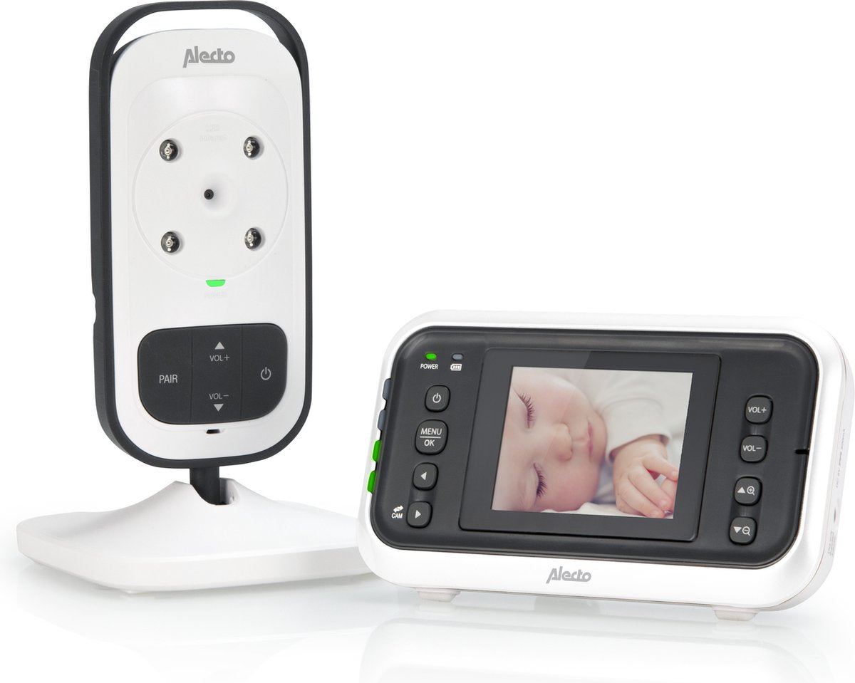 Alecto DVM-75 Video-Babyphone mit 2,4-Farbdisplay weiß anthrazit - DVM-75