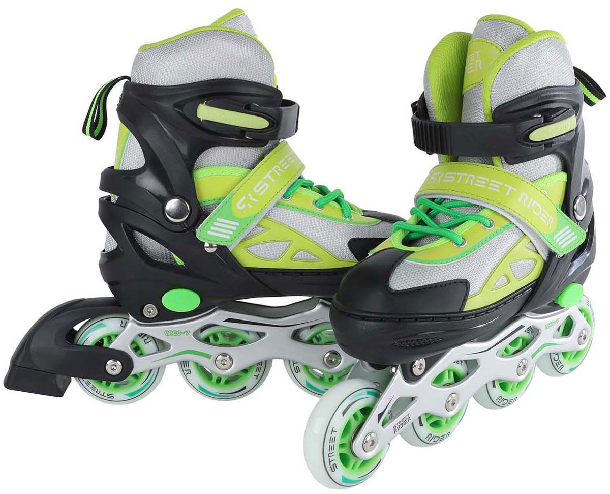 Street Rider Inlineskates grün schwarz verstellbar, Größe 37-40