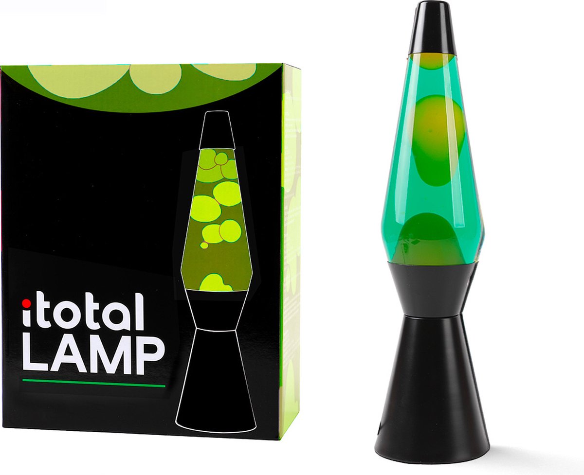 Itotal Lavalamp Black Green, 40 cm