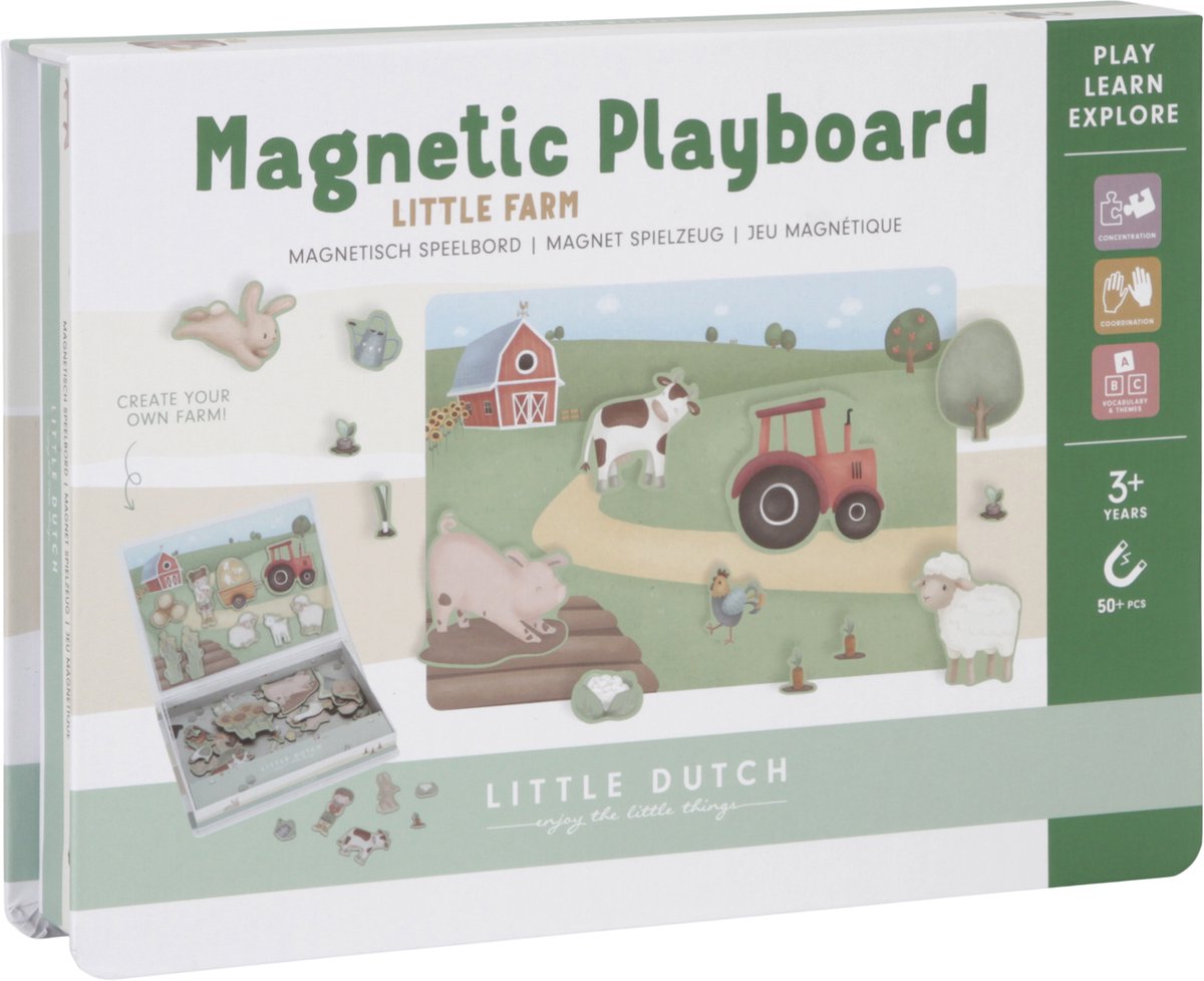 Little Dutch Little Farm magnetisches Spielbrett FSC