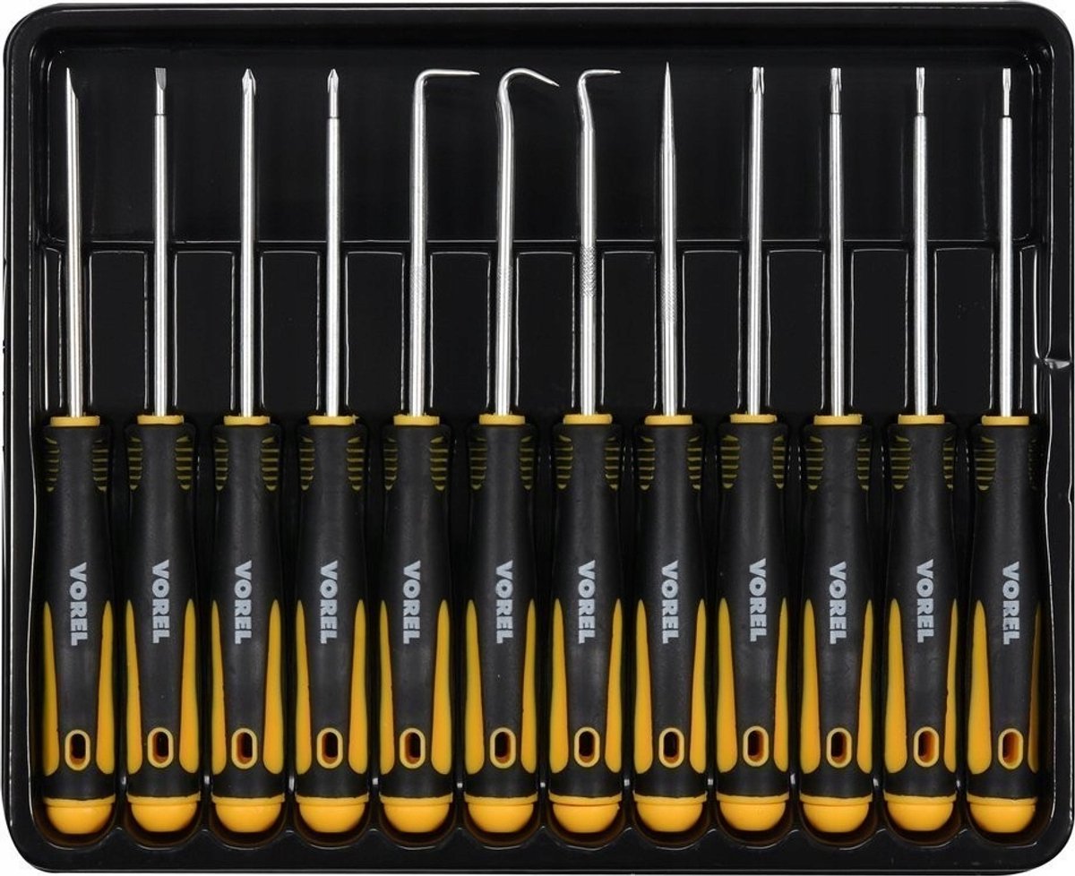 Vorel Präzisions-Schraubendreher-Set mit 12 Haken – 12-teilig