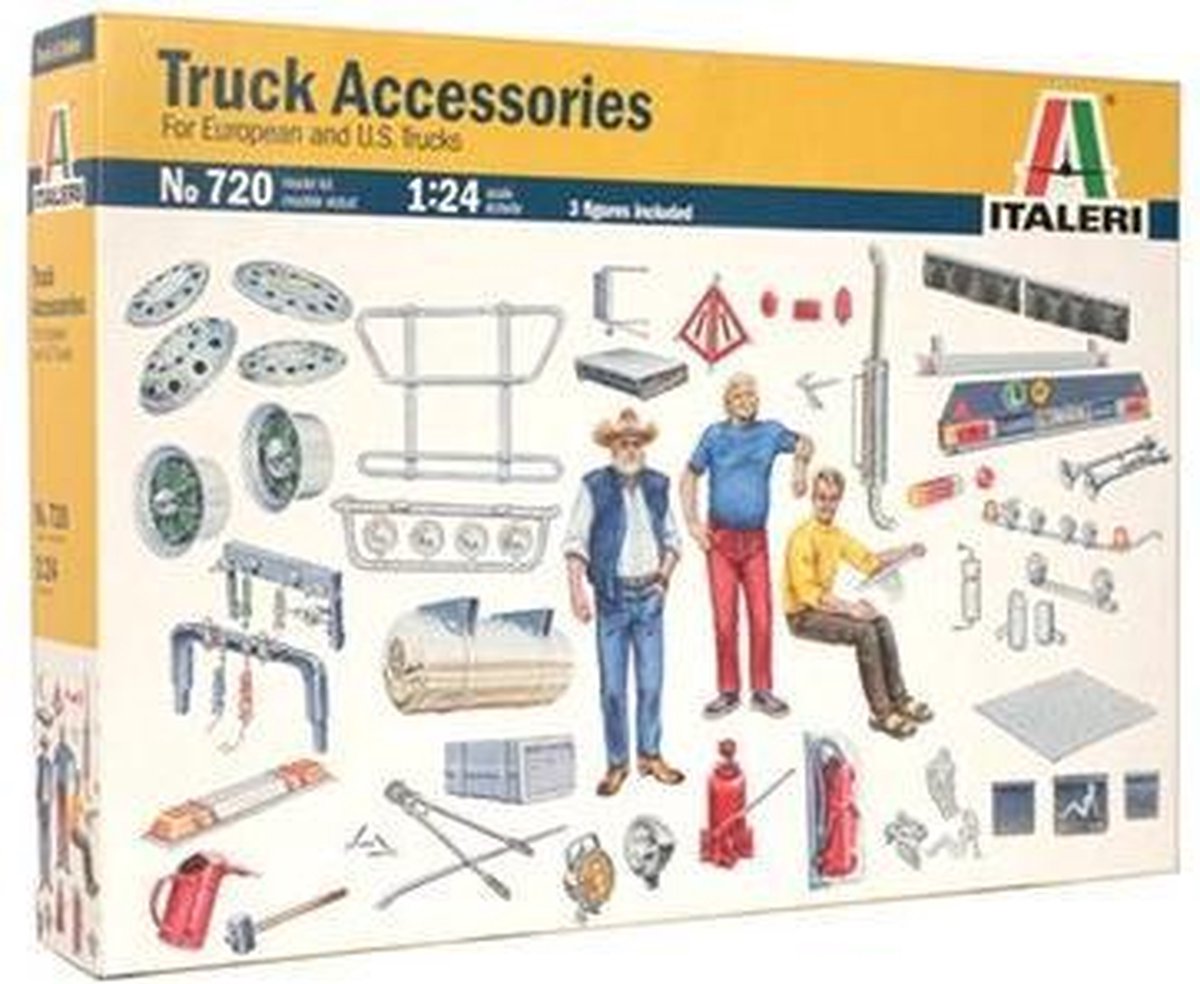 Italeri Modellbausatz Militärfahrzeuge – 0720 LKW-Zubehör Kunststoff – 1:24 – Modellbausatz