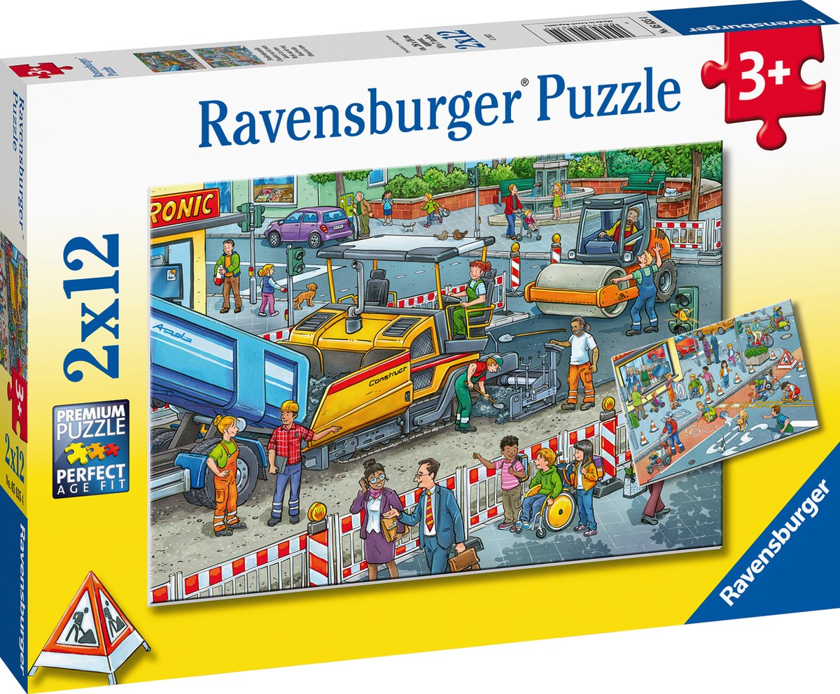 Ravensburger Puzzlearbeit unterwegs – zwei Puzzles – 12 Teile – Kinderpuzzle