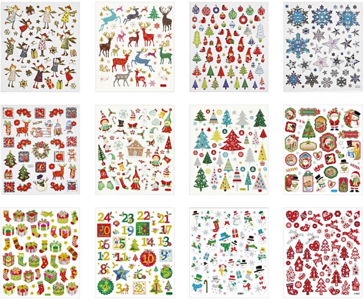 Aufkleberpaket Weihnachten, 12vel