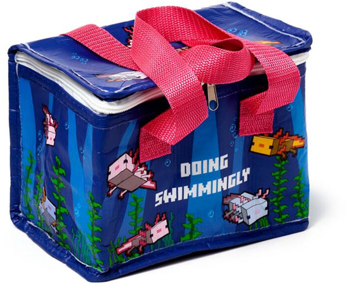 Minecraft Axolotl Rpet robuste Kühltasche Lunchtasche