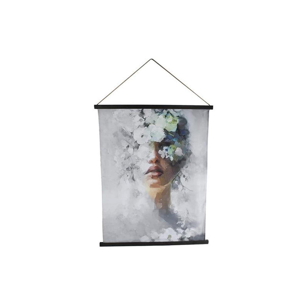 Cozydecor Wanddekoration Frau Stoff 115x148