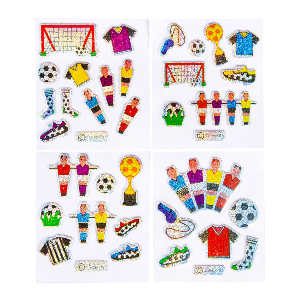 Duckiez Aufkleber Fußball glitzernd