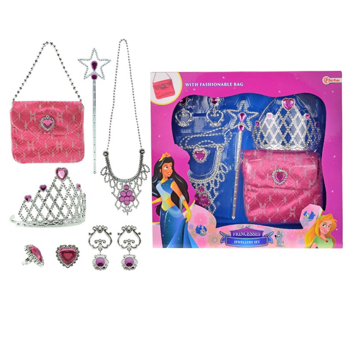 Toi-Toys Prinzessin Freunde Schmuck und Mitarbeiter in der Tasche