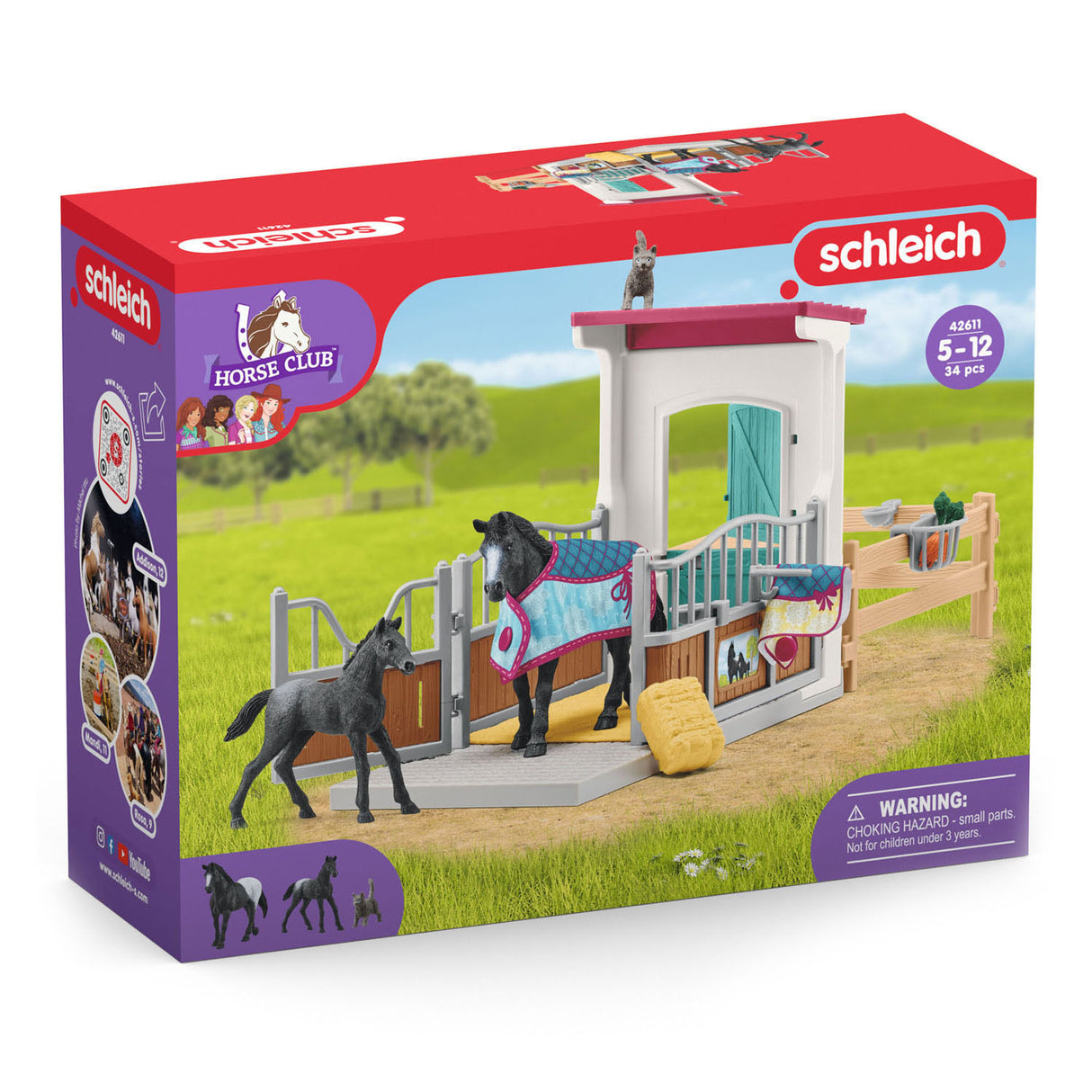 Schleich Horse Club Pferdebox mit Stute und Fohlen - 42611