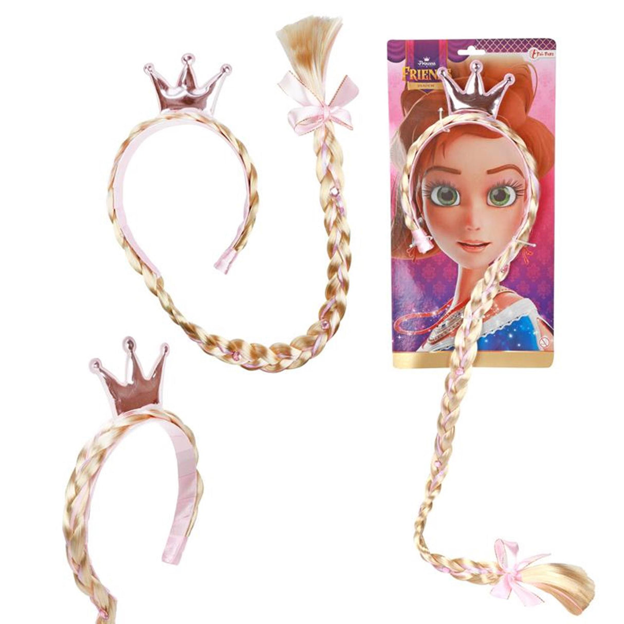 Toi-toys Toi Toys Princess Friends Diadem mit langem Zopf + Krone