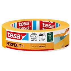 Tesa perfect+ – Abdeckband – 50 m x 30 mm – Präzisionsmalerei – Washi-Papier