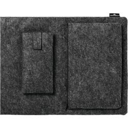 Laptophülle strapazierfähig 30 x 2 x 40,5 cm Filz anthrazit