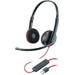 Headset Poly Plantronics 3220 USB rot, schwarz