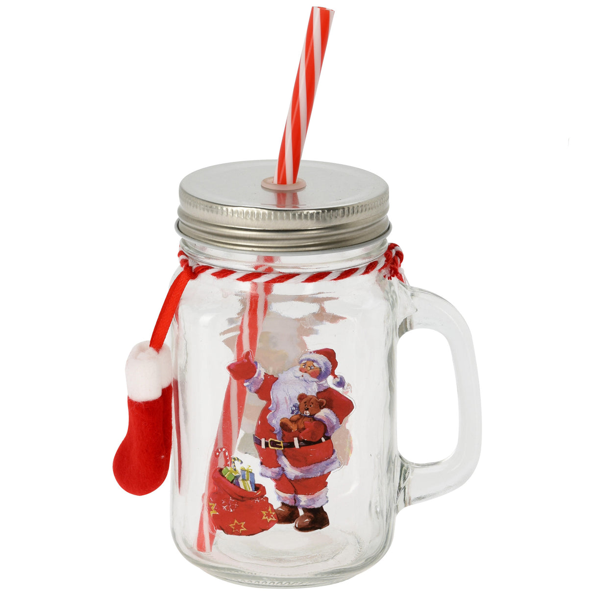 Weihnachtstrinkglas mit Henkel 450ml, 12 Stk.