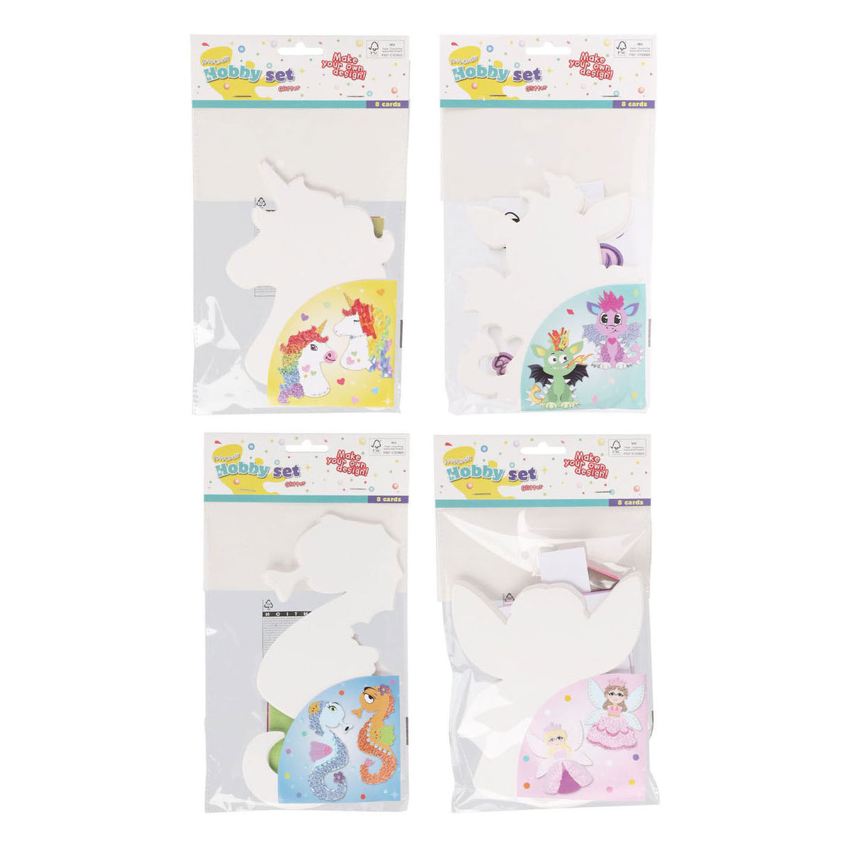Machen Sie Ihre eigene Glitzer-Designkarte, 8er-Set