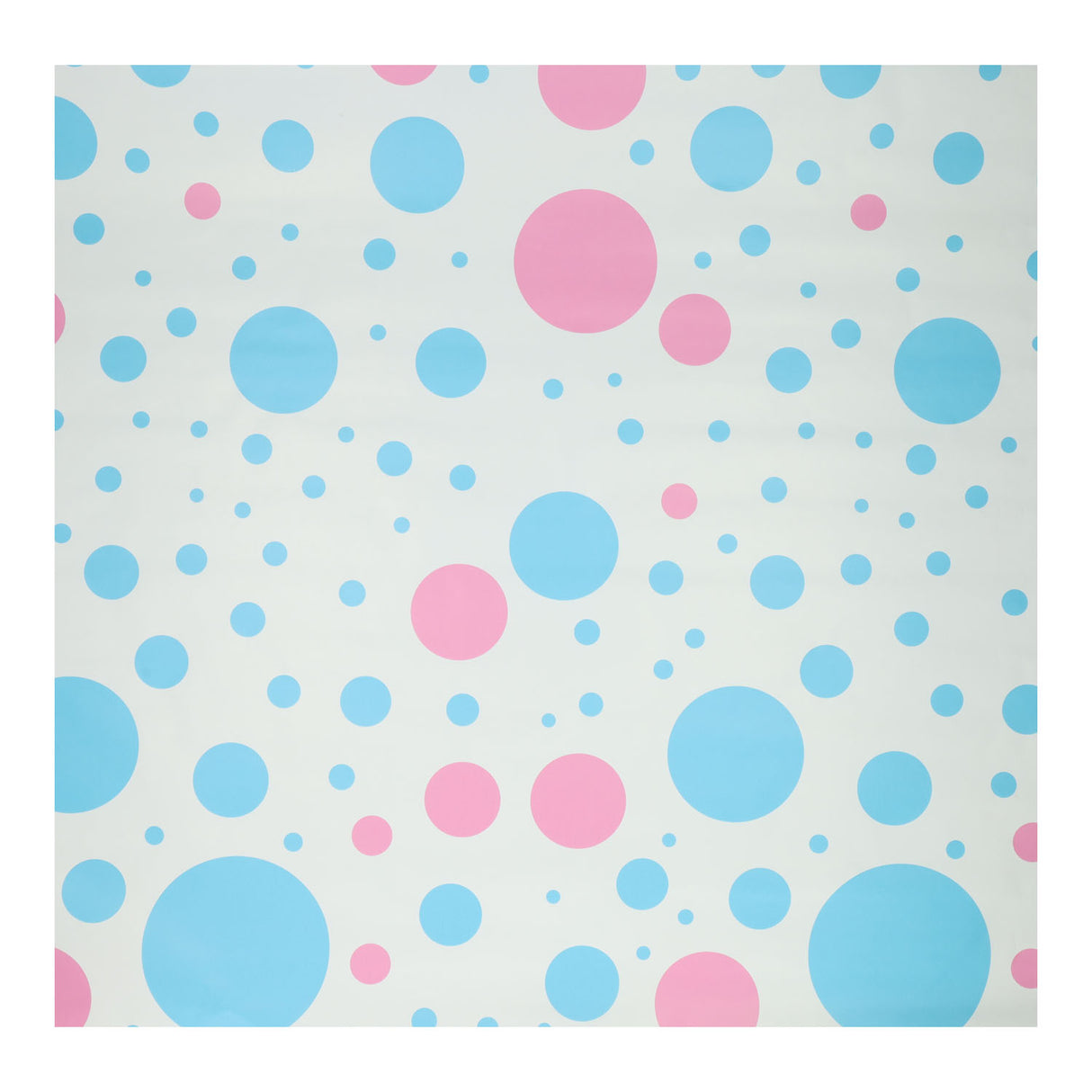 Geschenkpapier blau rosa Punkte, 4mtr.