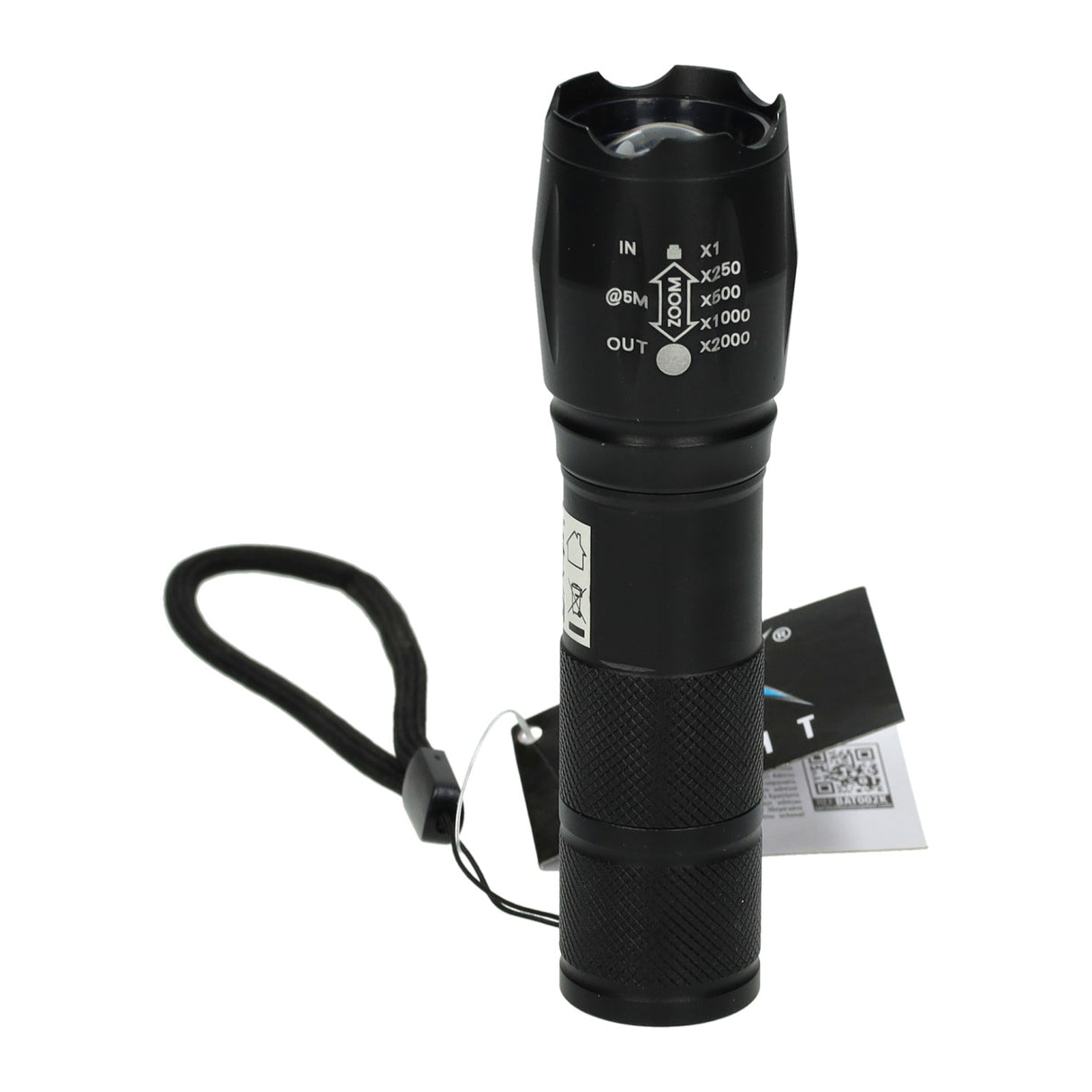 Taschenlampe schwarz, 13cm