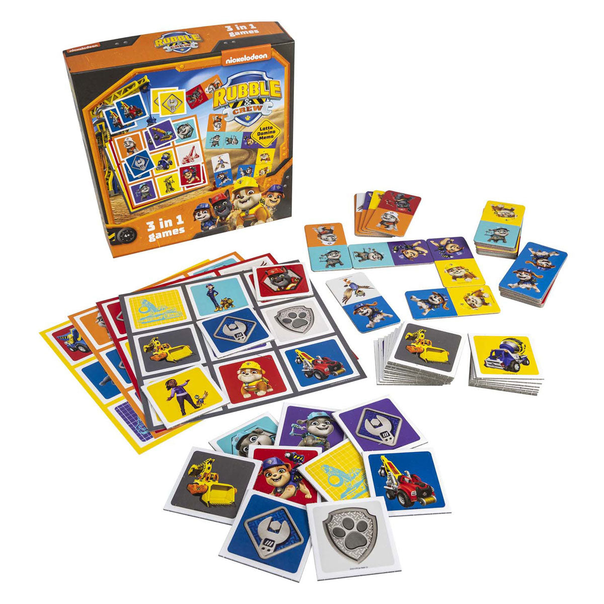 Selecta Paw Patrol Rubble Crew 3in1 Memo-Lotto-Domino