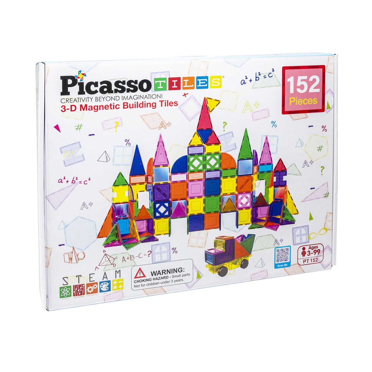 Selecta Picasso-Blöcke und Spiegel – magnetische Baufliesen, 152 Stück.