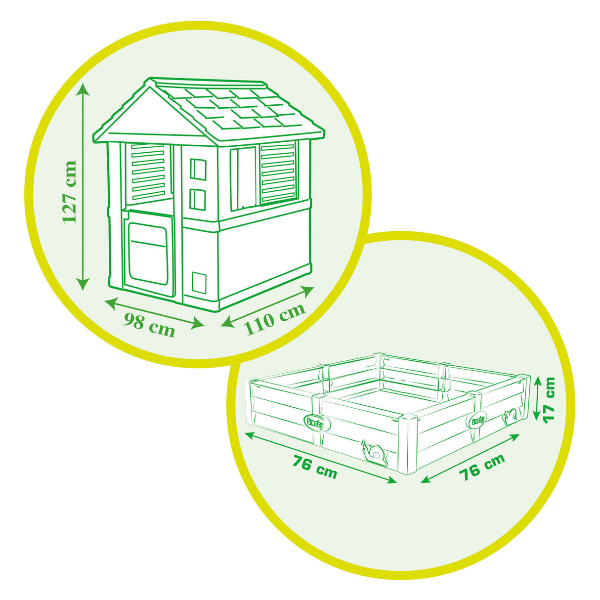 Smoby quadratisches Spielhaus mit Sandkasten