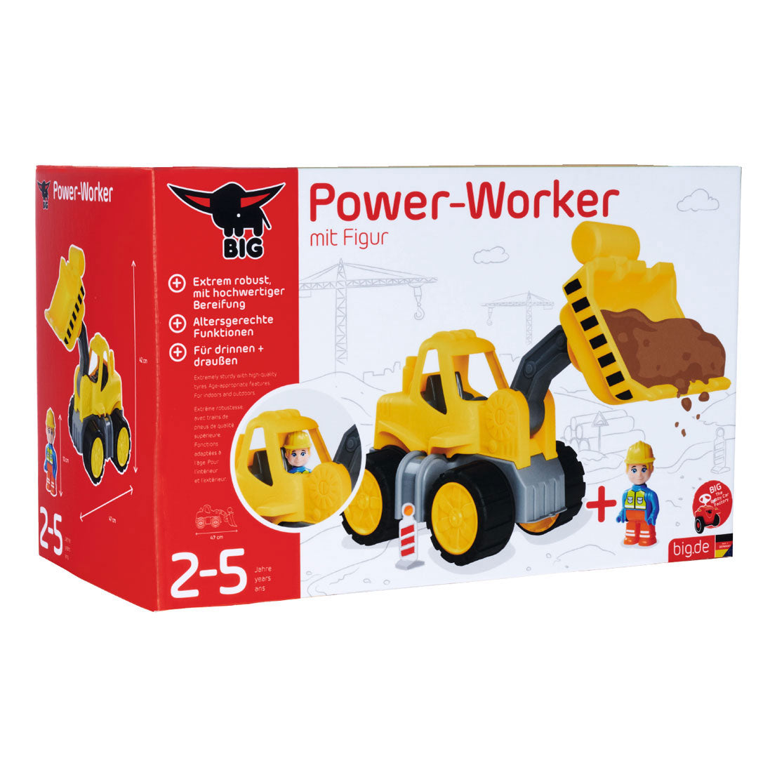 Big Power Worker Radlader + Figur - Sandkasten - Spielzeugfahrzeug