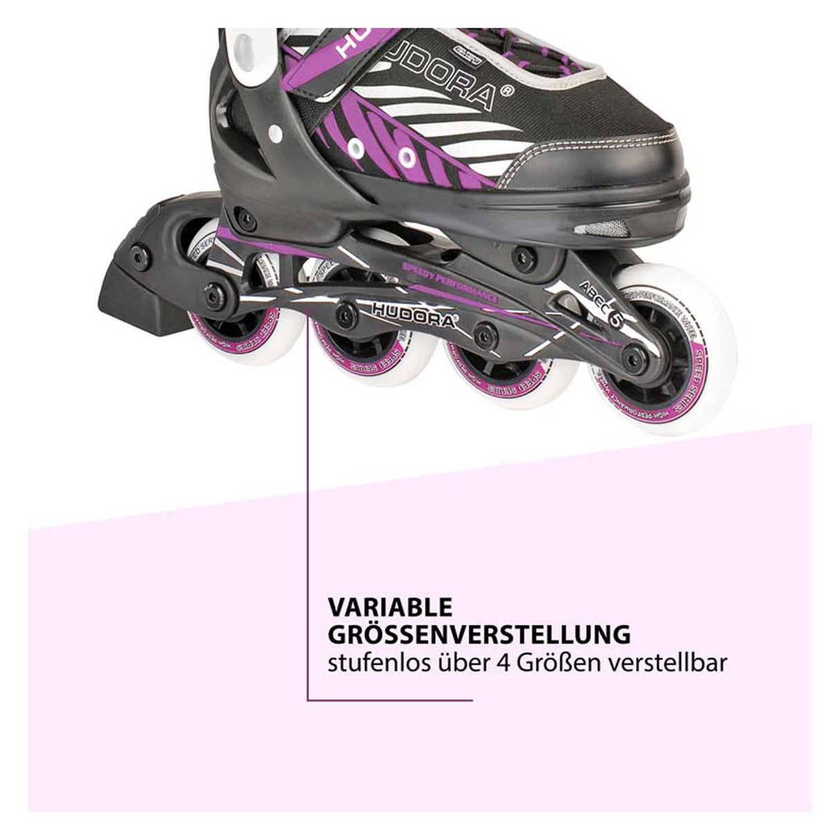 Hudora Children's Skeelers Mia Purple, Mt 29-32