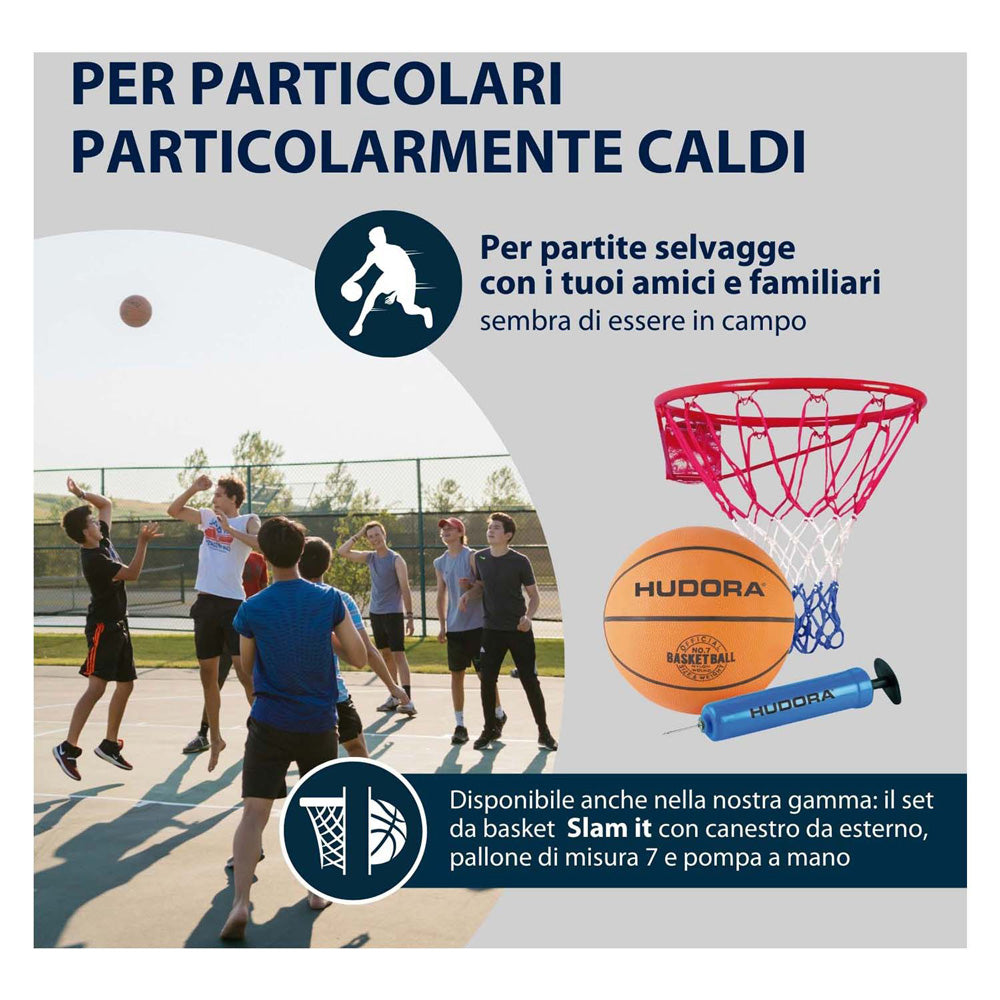 Hudora Basketballring aus Metall mit Netz