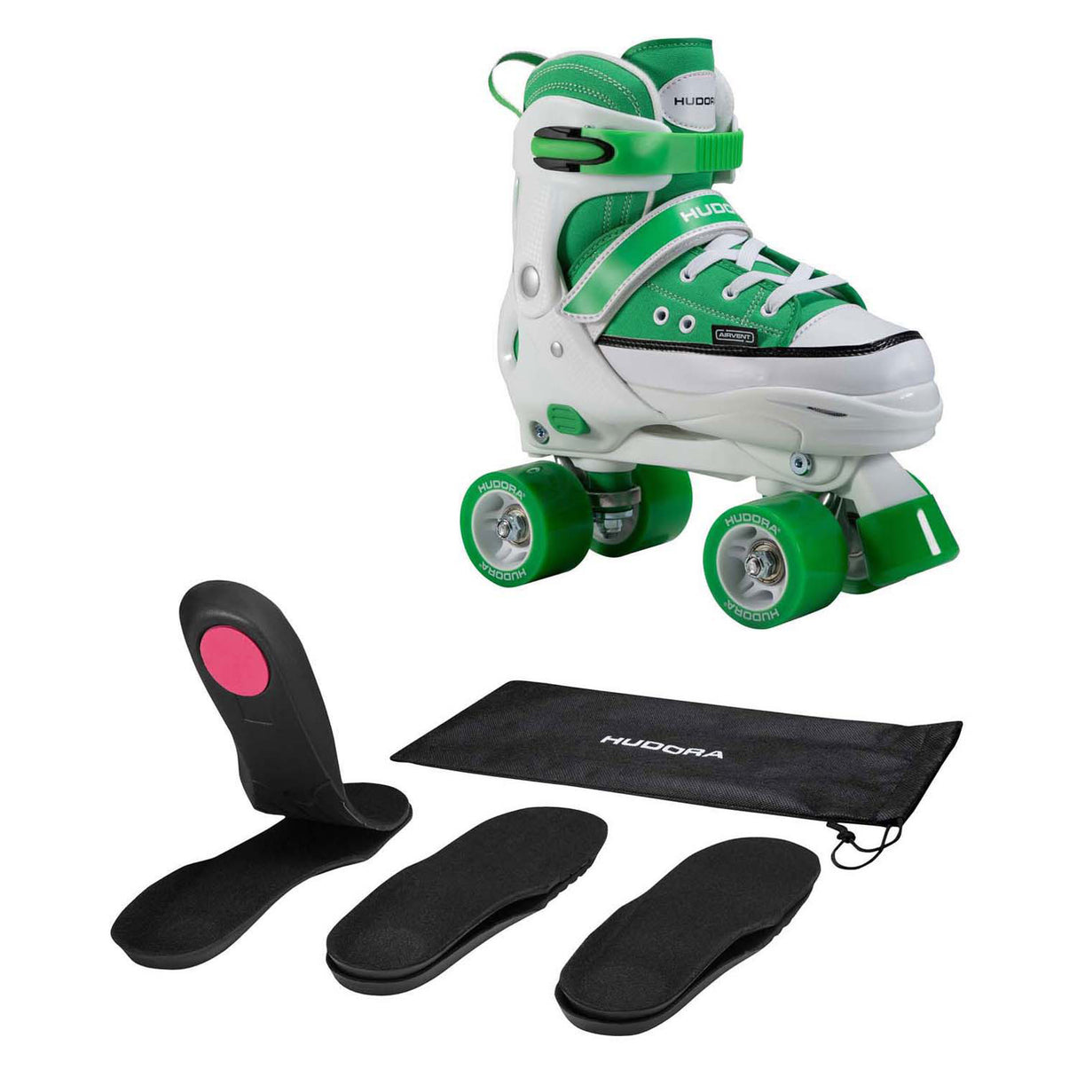 Hudora Rollschuh-Sneaker grün, Größe 36-39