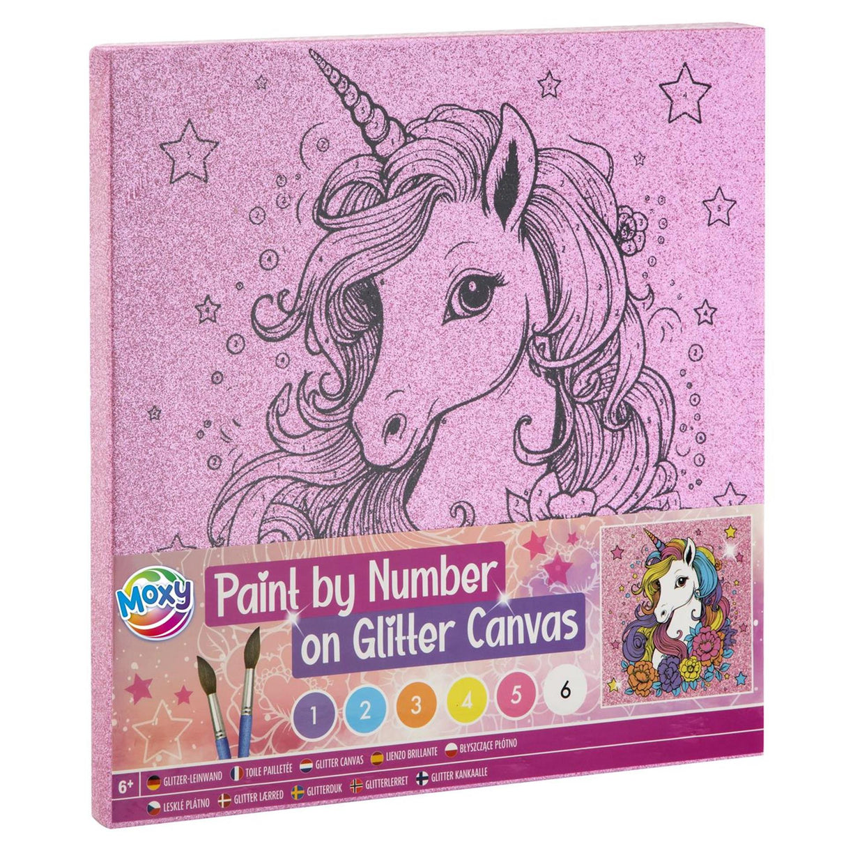 Grafix Moxy Malen nach Zahlen Glitzer