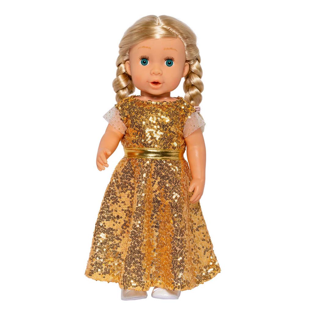 Heless Puppenkleid goldener Stern, 28-35 cm